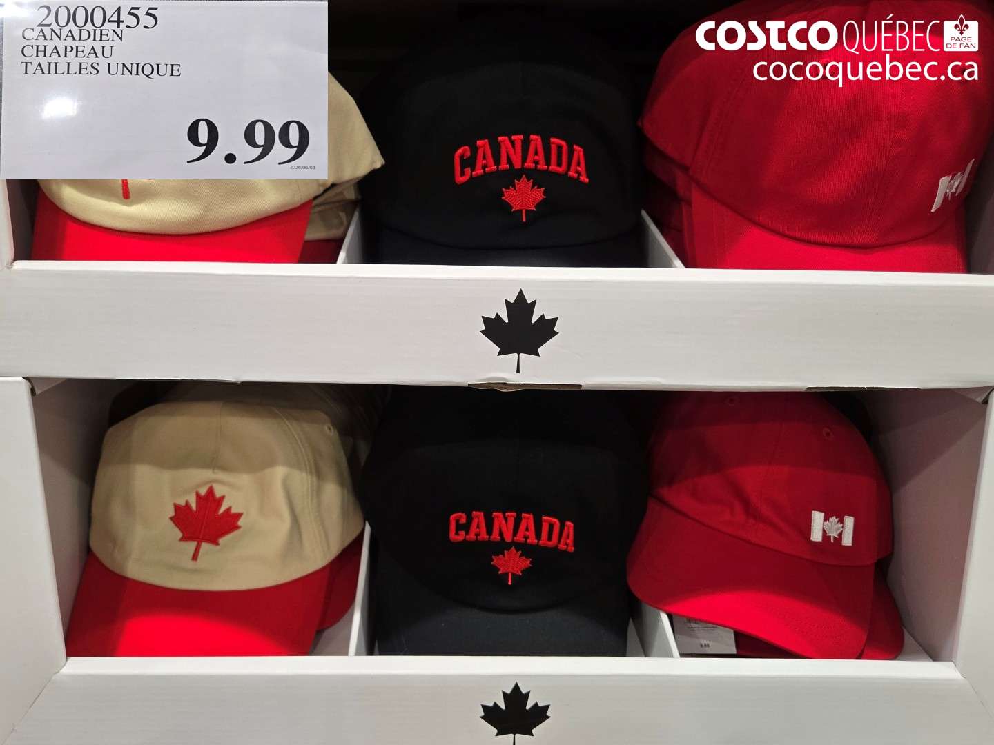 2000455 CANADIEN CHAPEAU TAILLES UNIQUE $9.99