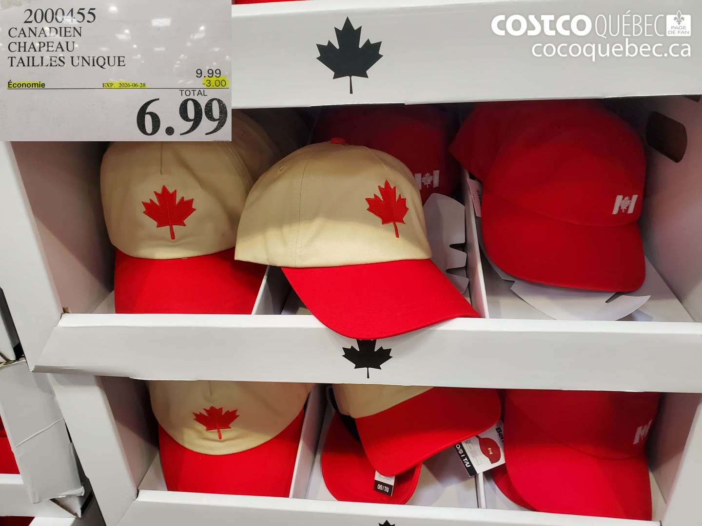 2000455 CANADIEN CHAPEAU TAILLES UNIQUE ($3.00 INSTANT SAVINGS EXPIRES ON 2026-06-28) $6.99