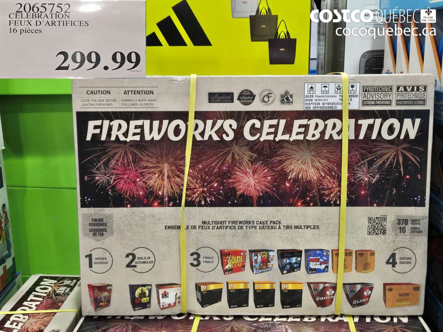 2065752 CELEBRATION FEUX D'ARTIFICES $299.99