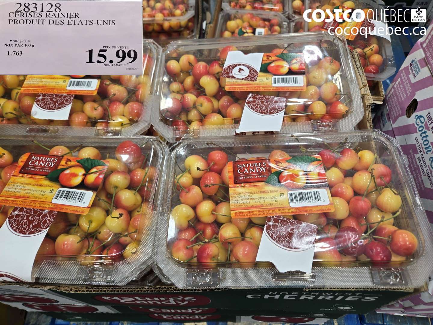 283128 CERISES RAINIER PRODUIT DES ÉTATS-UNIS $15.99