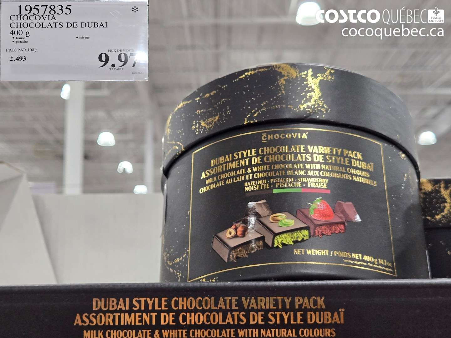 1957835 CHOCOVIA CHOCOLATS DE DUBAI 400 G $9.97