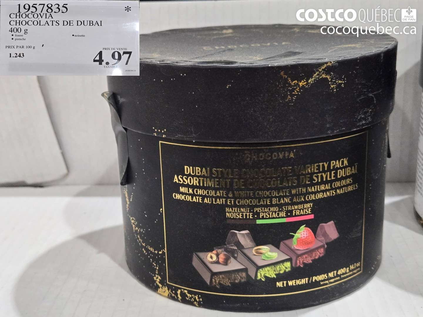 1957835 CHOCOVIA CHOCOLATS DE DUBAI 400 G $4.97