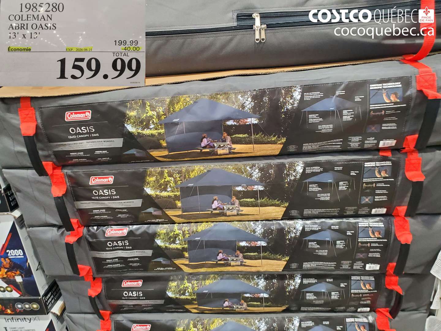 1985280 COLEMAN ABRI OASIS 13' X 13' ($40.00 INSTANT SAVINGS EXPIRES ON 2026-06-21) $159.99