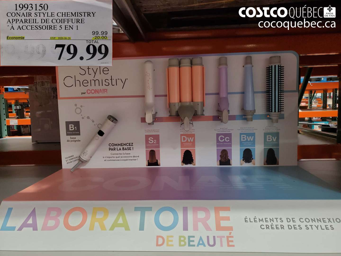 1993150 CONAIR STYLE CHEMISTRY APPAREIL DE COIFFURE À ACCESSOIRE 5 EN 1 ($20.00 INSTANT SAVINGS EXPIRES ON 2026-06-28) $79.99