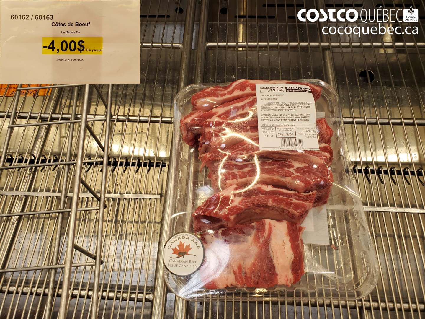 60162 CÔTES DE BOEUF ($4.00 INSTANT SAVINGS)