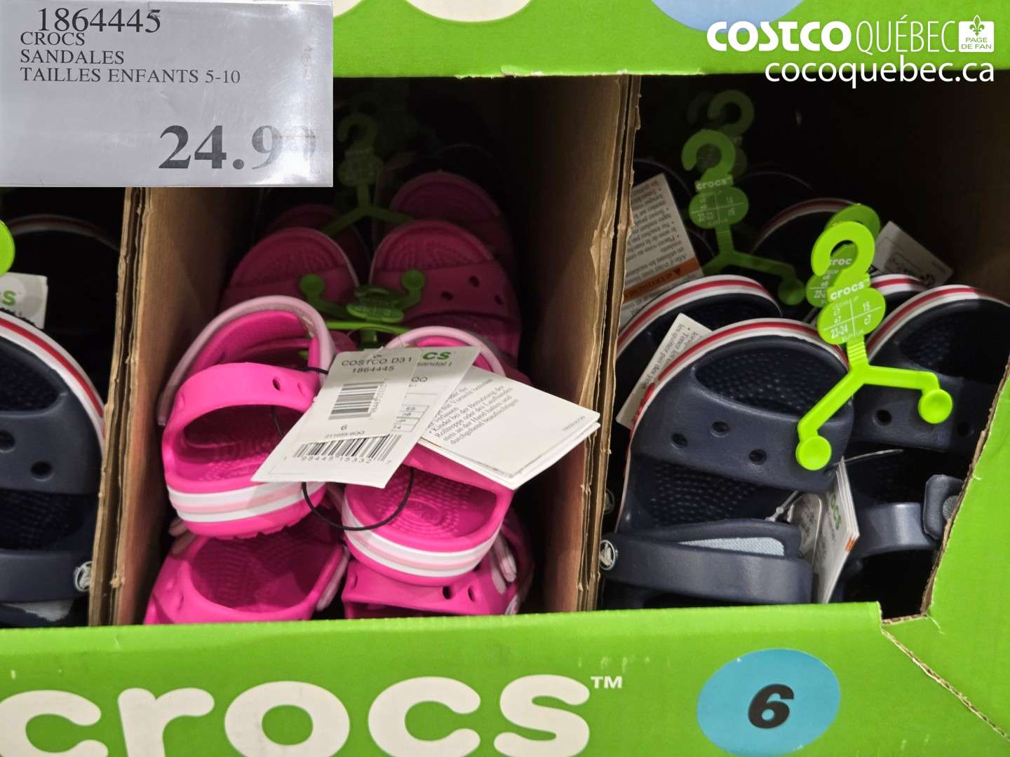 1864445 CROCS SANDALES TAILLES ENFANTS 5-10 $24.99