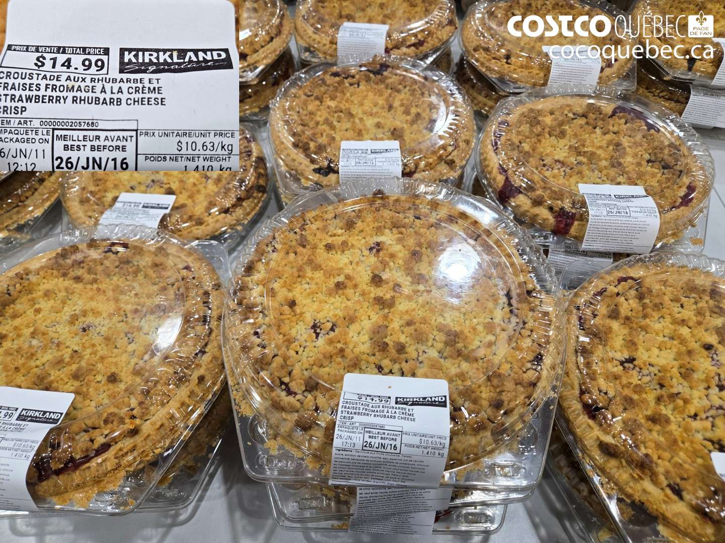 2057680 CROUSTADE AUX RHUBARBE ET FRAISES FROMAGE À LA CRÈME $14.99