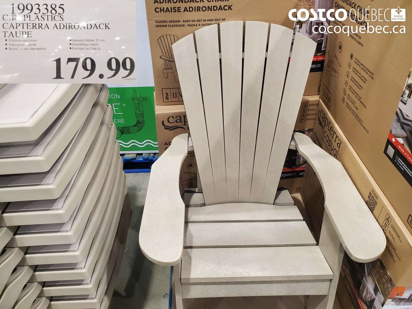 1993385 C.R. PLASTICS CAPTERRA ADIRONDACK TAUPE $179.99