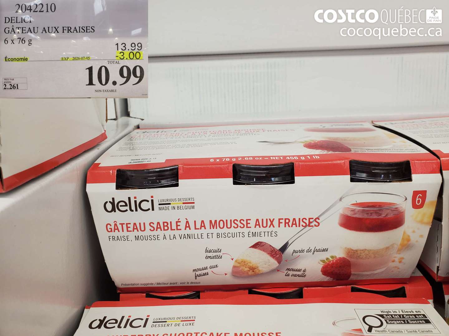 2042210 DELICI GÂTEAU AUX FRAISES ($3.00 INSTANT SAVINGS EXPIRES ON 2026-07-05) $10.99