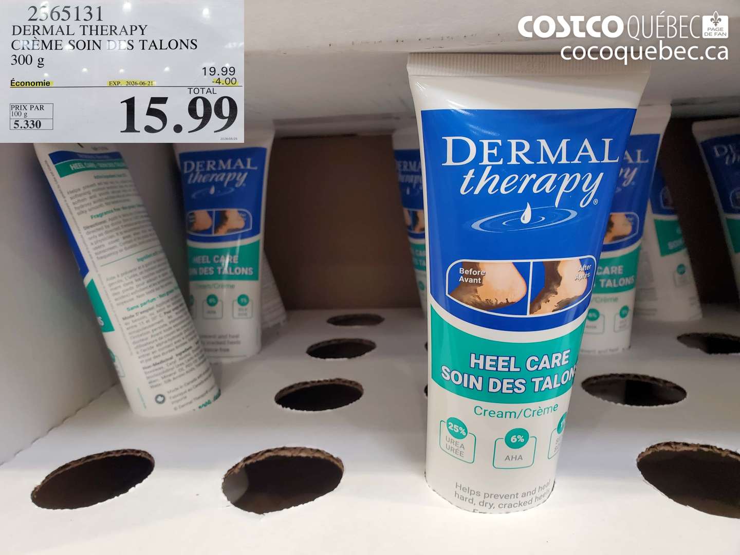 2565131 DERMAL THERAPY CRÈME SOIN DES TALONS 300 G ($4.00 INSTANT SAVINGS EXPIRES ON 2026-06-21) $15.99