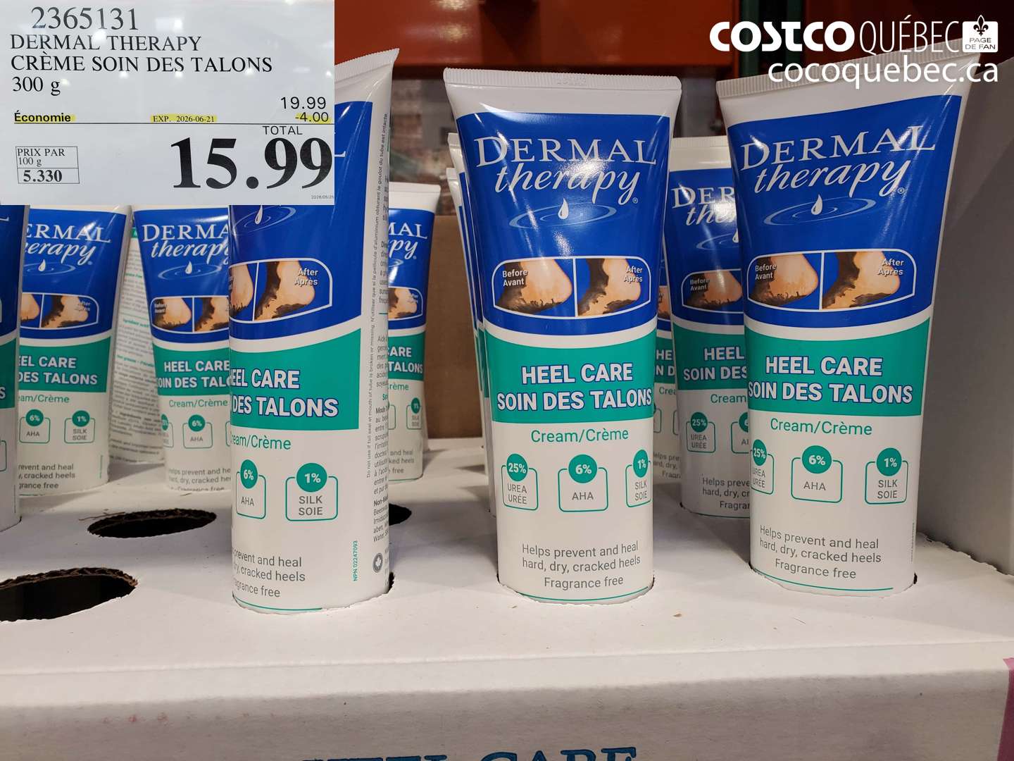 2365131 DERMAL THERAPY CRÈME SOIN DES TALONS 300 G ($4.00 INSTANT SAVINGS EXPIRES ON 2026-06-21) $15.99