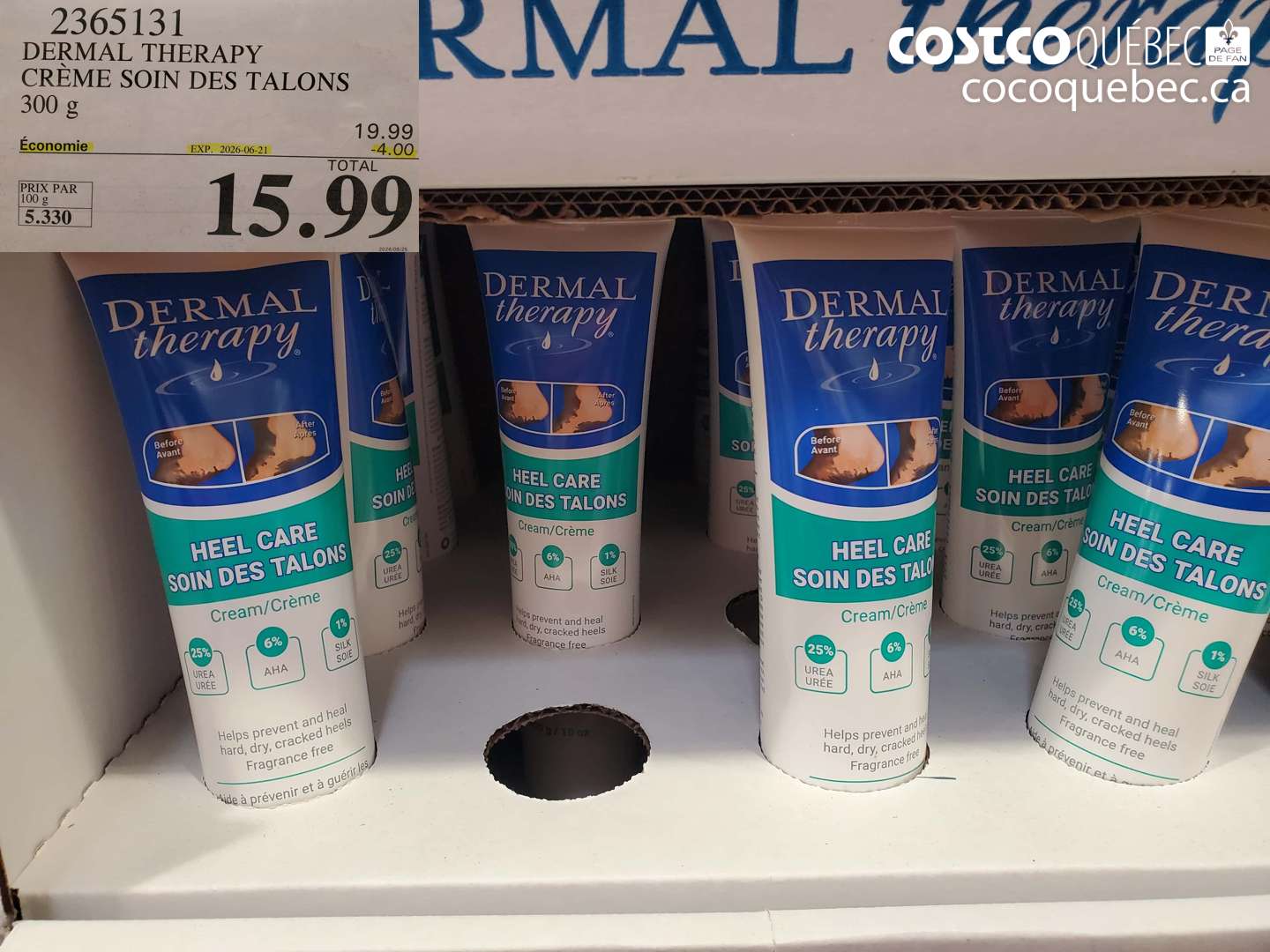 2365131 DERMAL THERAPY CRÈME SOIN DES TALONS 300 ML ($4.00 INSTANT SAVINGS EXPIRES ON 2026-06-21) $15.99