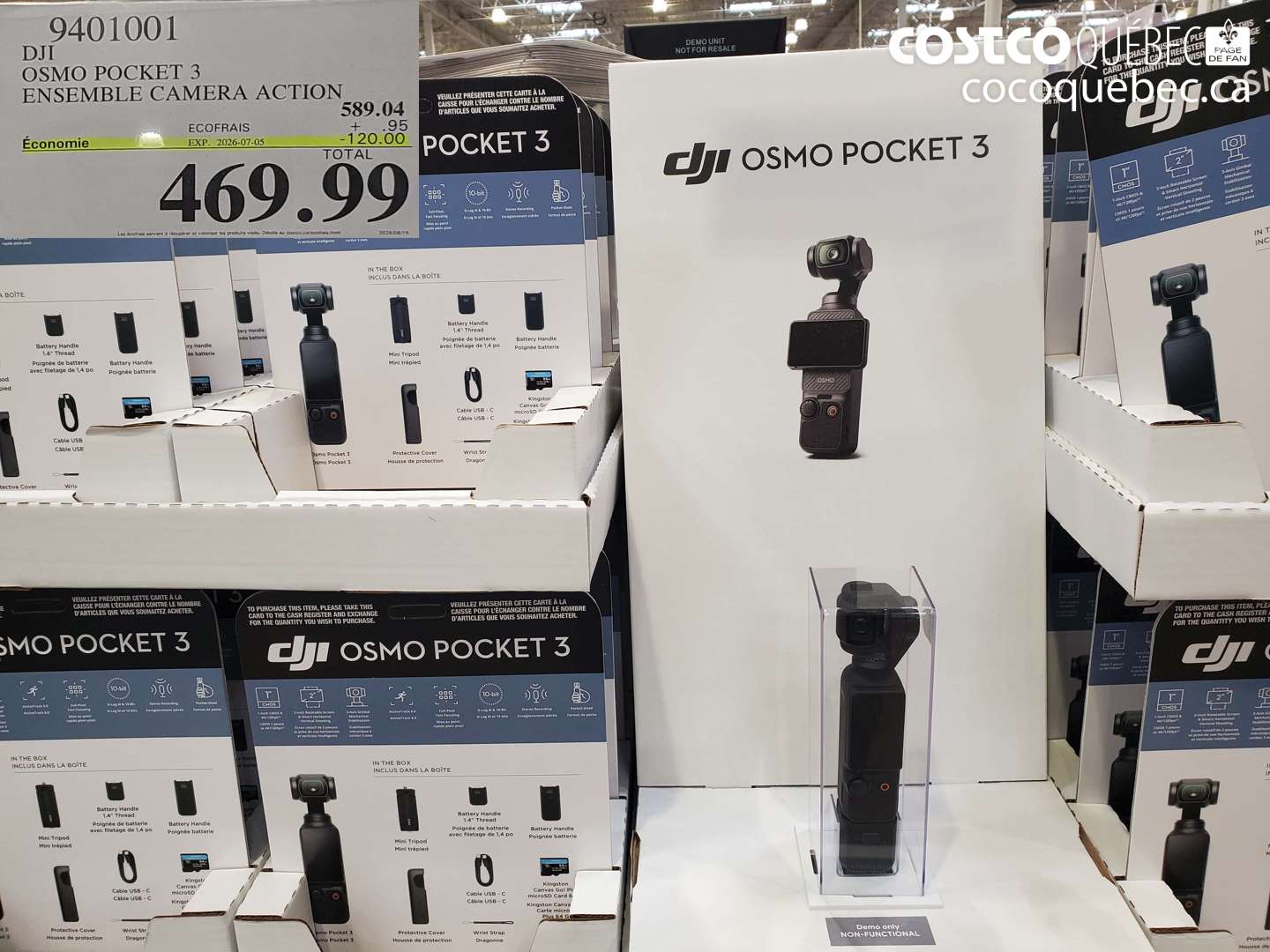 9401001 DJI OSMO POCKET 3 ENSEMBLE CAMERA ACTION ($120.00 INSTANT SAVINGS EXPIRES ON 2026-07-05) $469.99