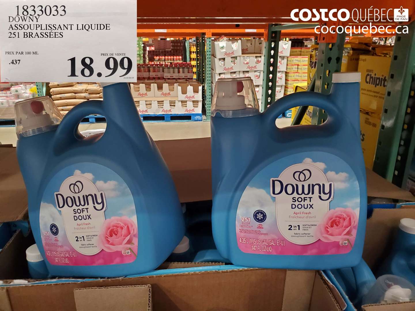 1833033 DOWNY ASSOUPLISSANT LIQUIDE 251 BRASSÉES $18.99