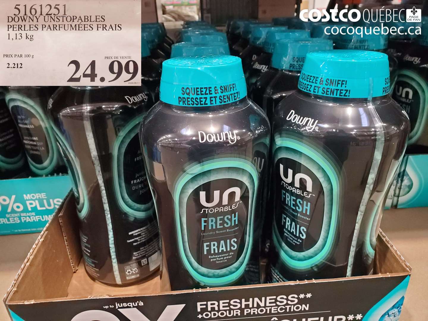 5161251 DOWNY UNSTOPABLES PERLES PARFUMÉES FRAIS 1.13 KG $24.99