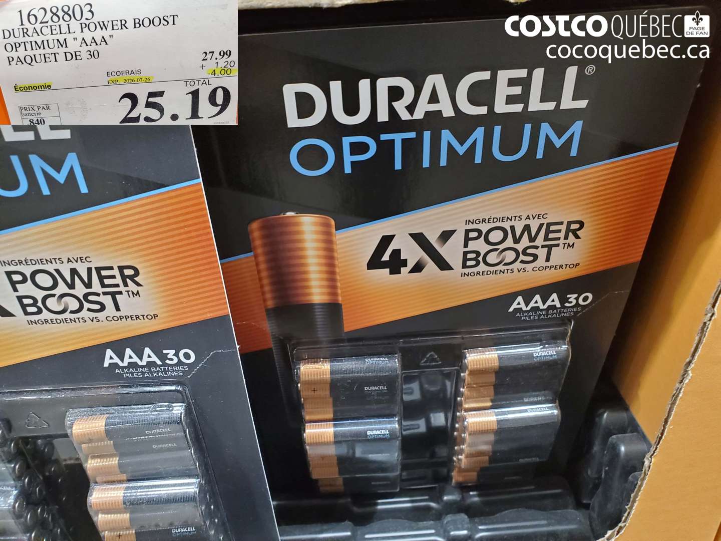 1628803 DURACELL POWER BOOST OPTIMUM 