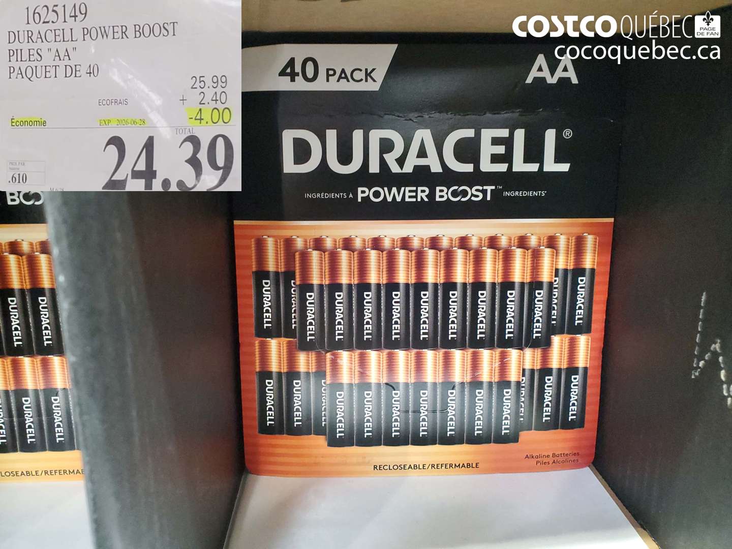 1625149 DURACELL POWER BOOST PILES 