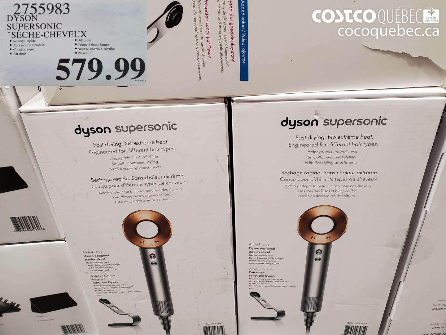 2755983 DYSON SUPERSONIC SÈCHE-CHEVEUX $579.99