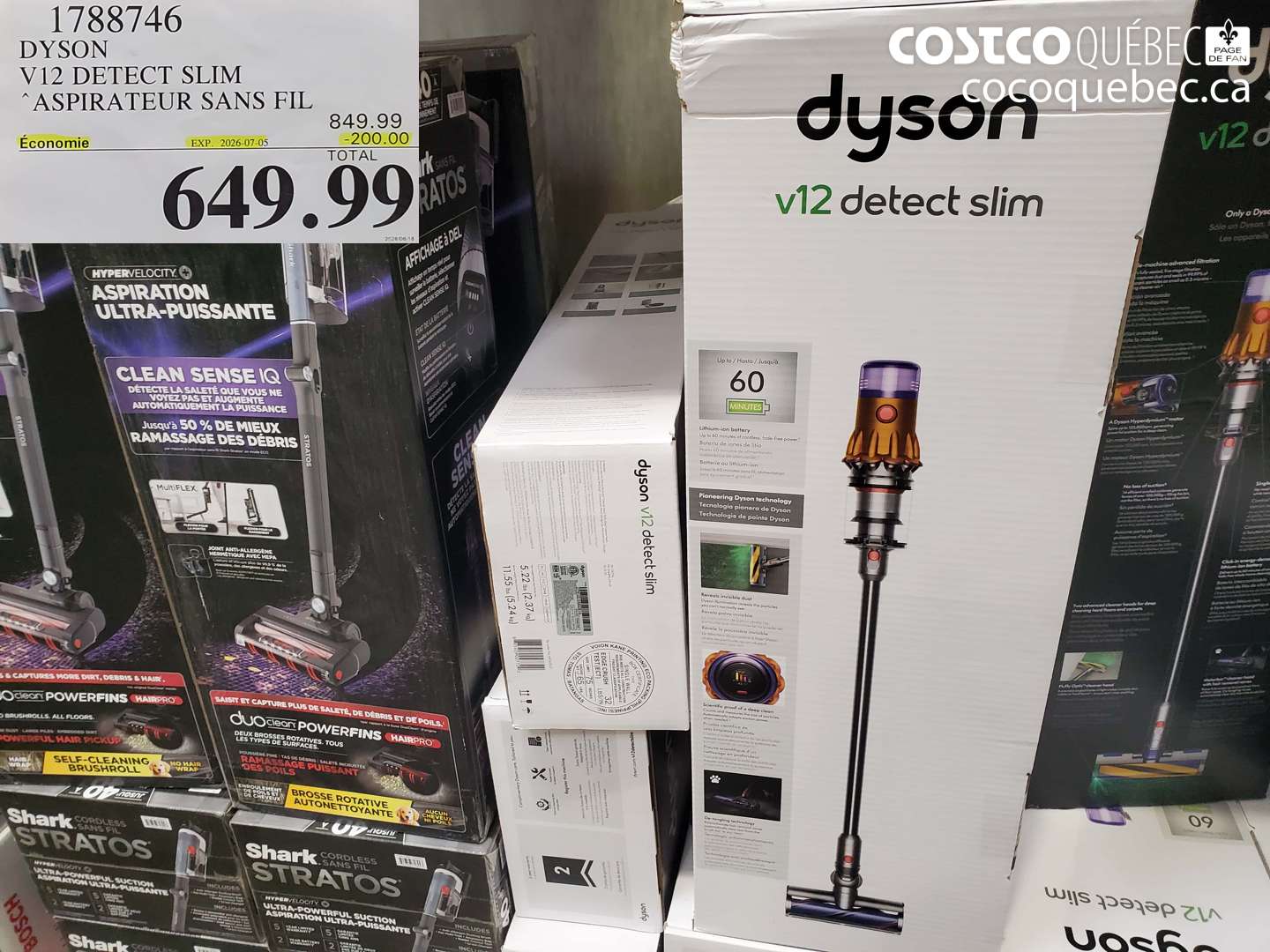 1788746 DYSON V12 DETECT SLIM ASPIRATEUR SANS FIL ($200.00 INSTANT SAVINGS EXPIRES ON 2026-07-05) $649.99
