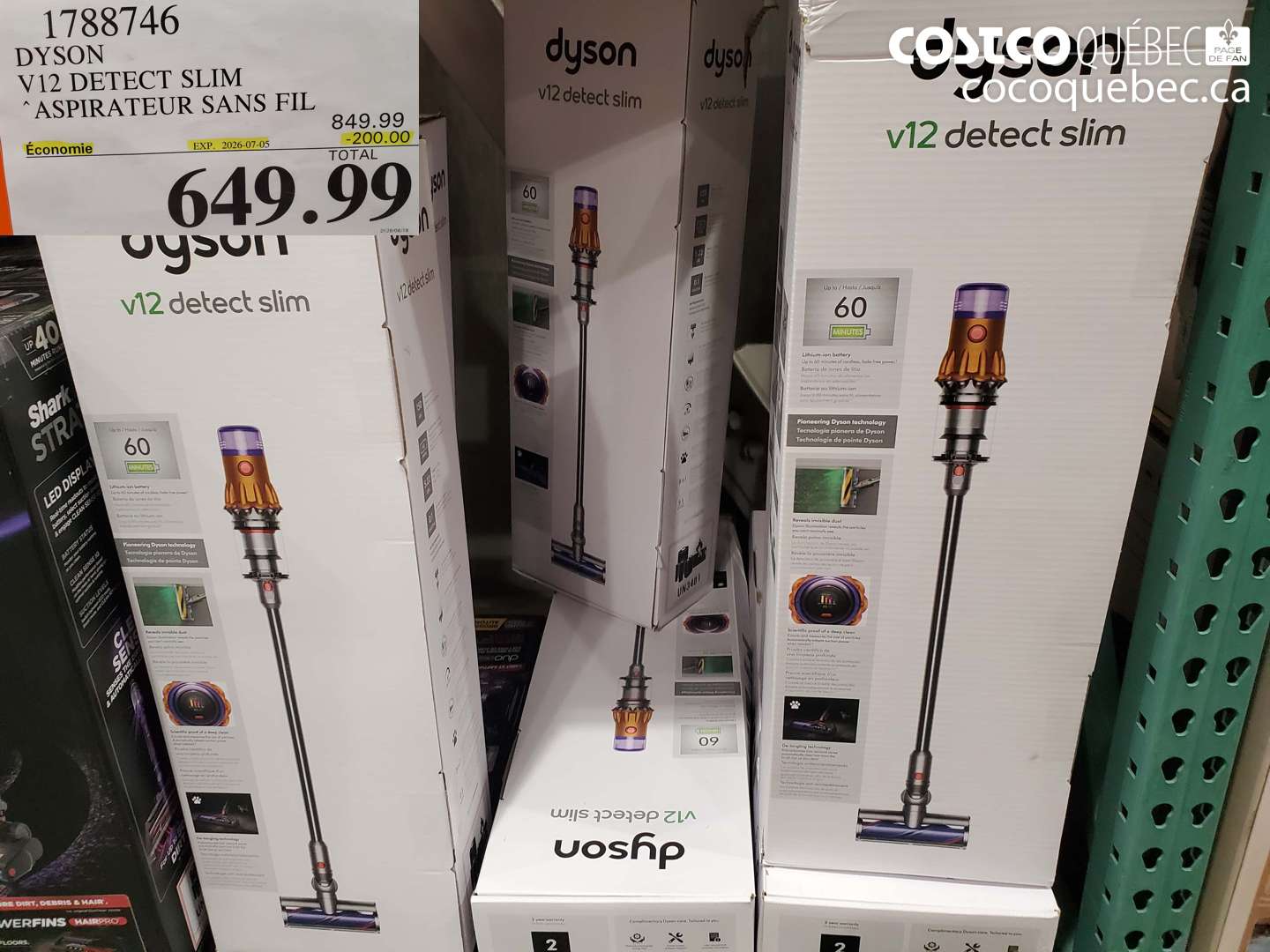 1788746 DYSON V12 DETECT SLIM ASPIRATEUR SANS FIL ($200.00 INSTANT SAVINGS EXPIRES ON 2026-07-05) $649.99
