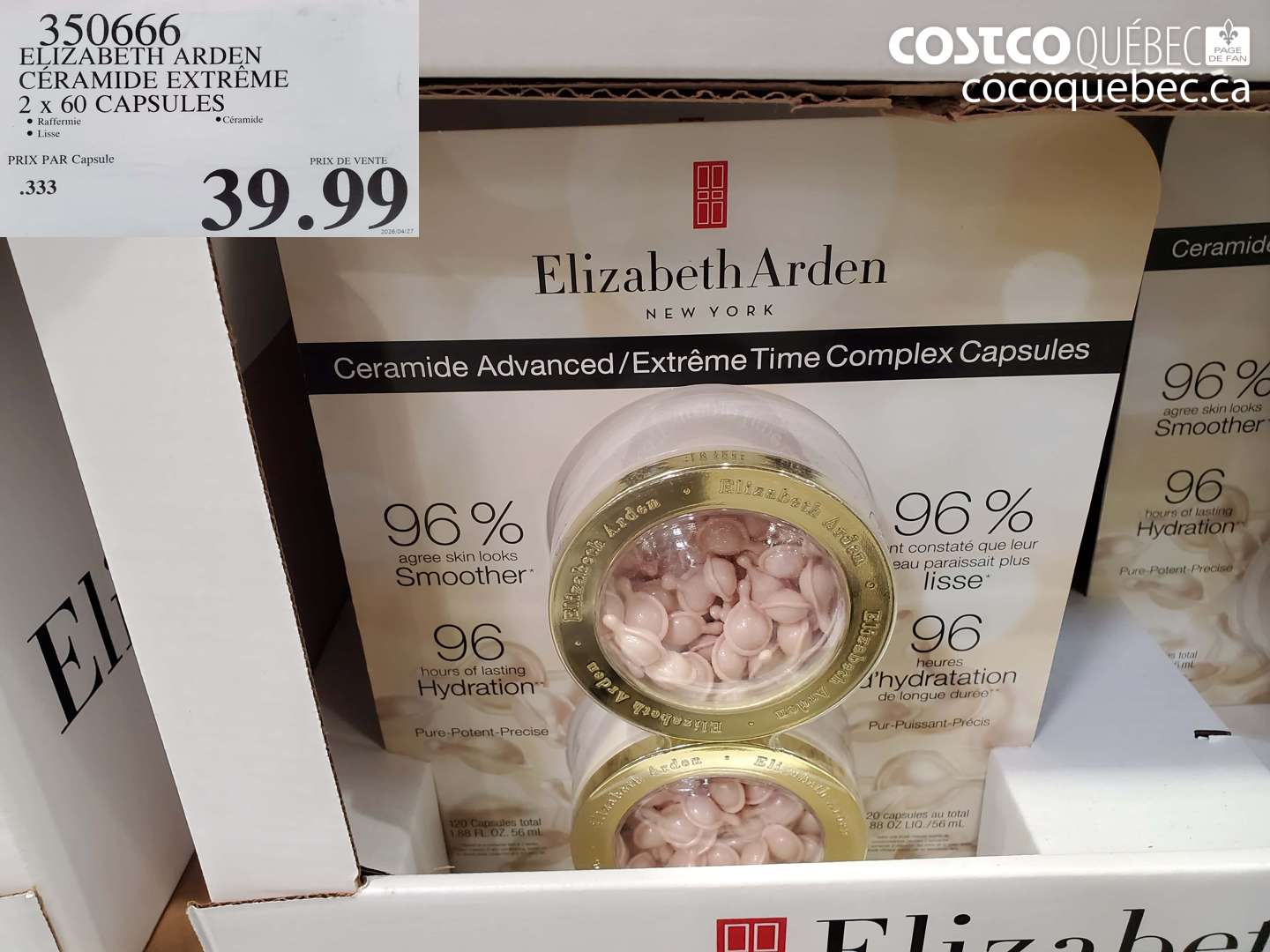 350666 ELIZABETH ARDEN CÉRAMIDE EXTRÊME 2 X 60 CAPSULES $39.99