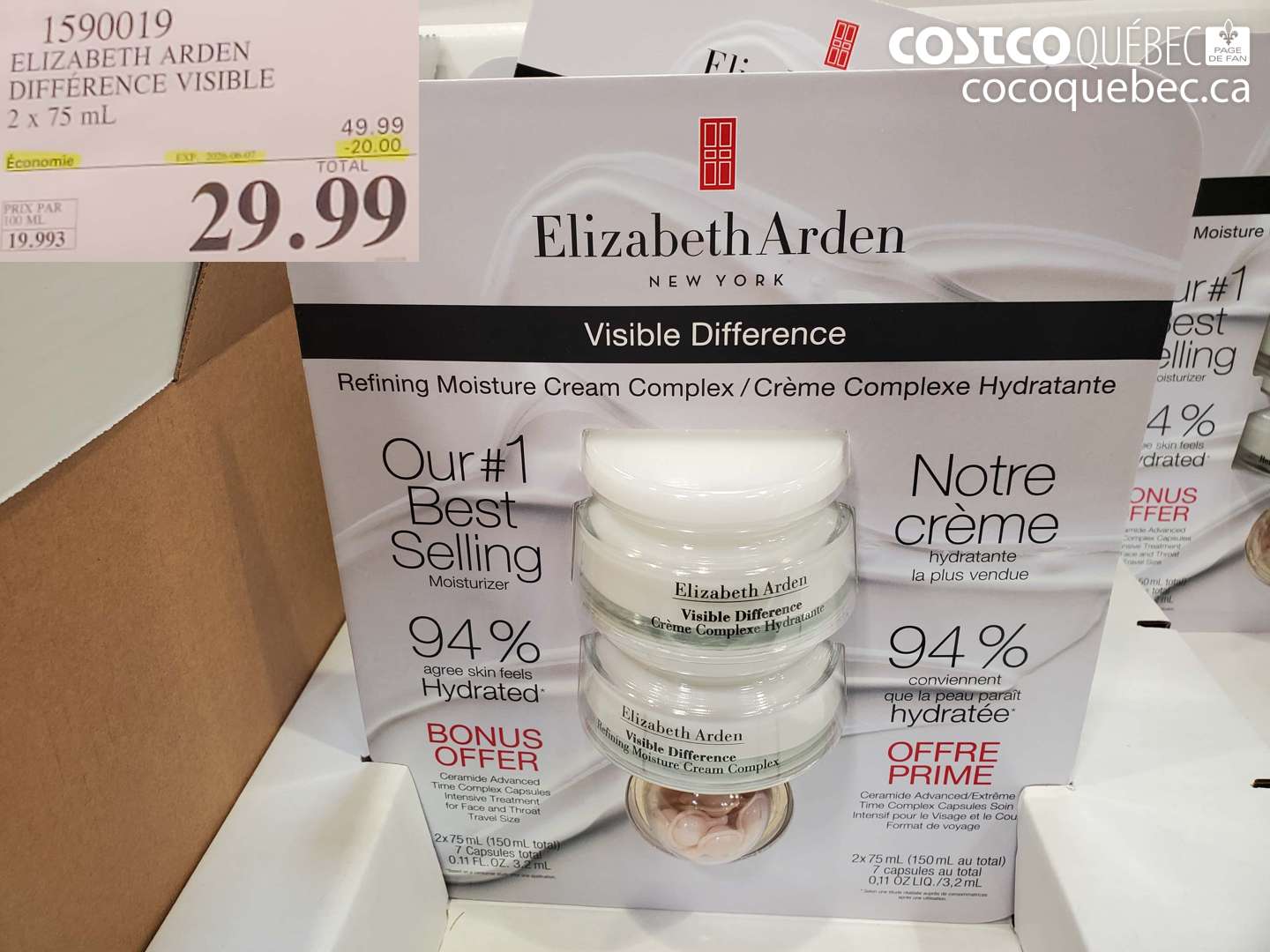 1590019 ELIZABETH ARDEN DIFFÉRENCE VISIBLE 2 X 75 ML ($20.00 INSTANT SAVINGS EXPIRES ON 2024-06-07) $29.99