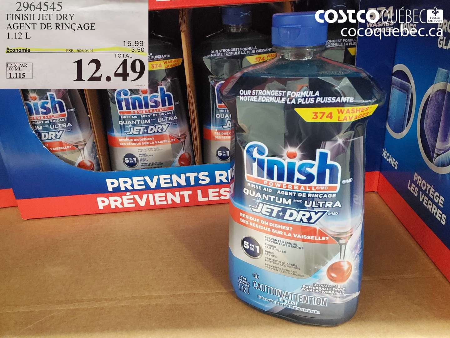 2964545 FINISH JET DRY AGENT DE RINÇAGE 1.12 L ($3.50 INSTANT SAVINGS EXPIRES ON 2026-06-07) $12.49