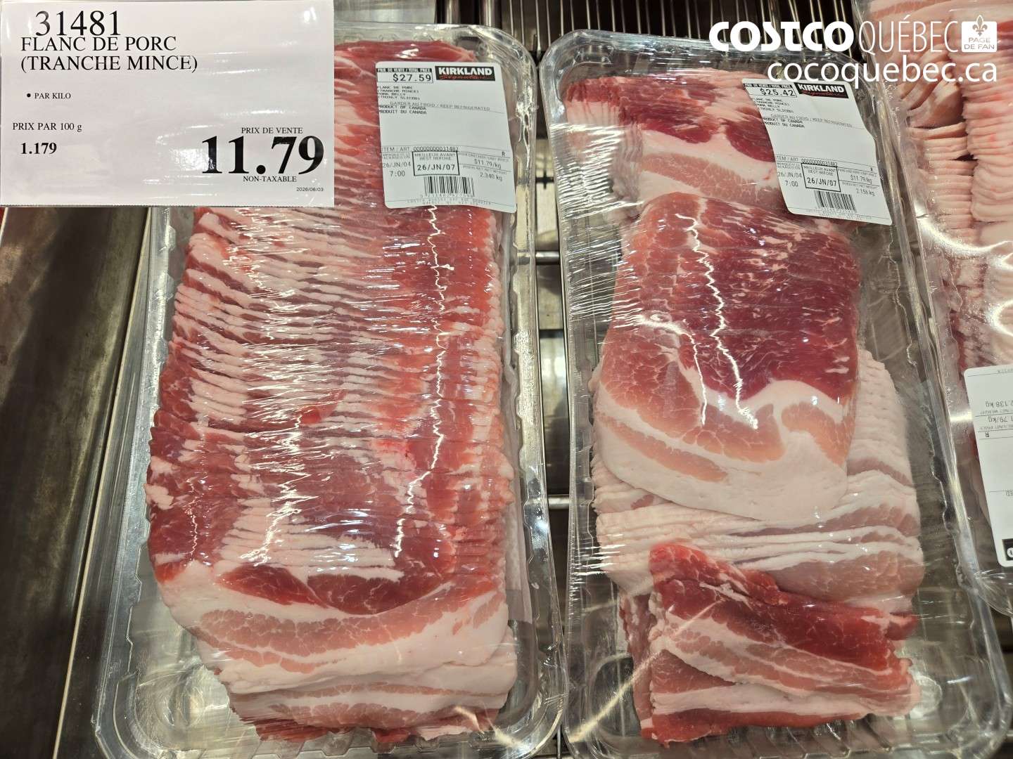 31481 FLANC DE PORC (TRANCHE MINCE) $11.79