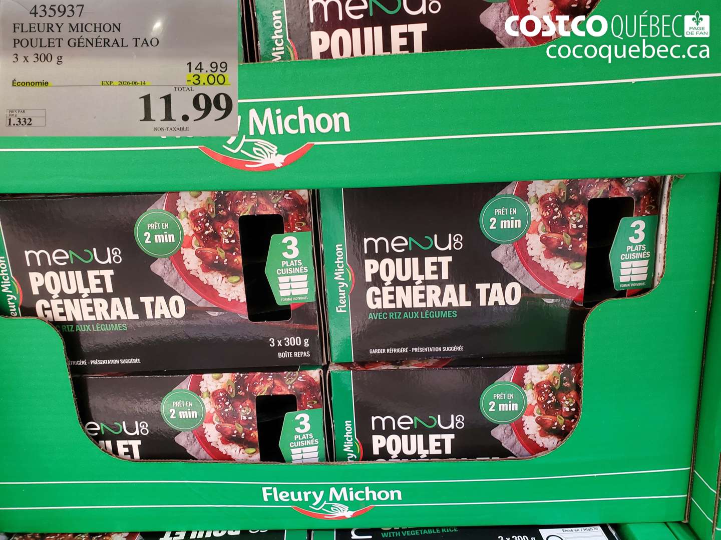 435937 FLEURY MICHON POULET GÉNÉRAL TAO 3 X 300 G ($3.00 INSTANT SAVINGS EXPIRES ON 2026-06-14) $11.99