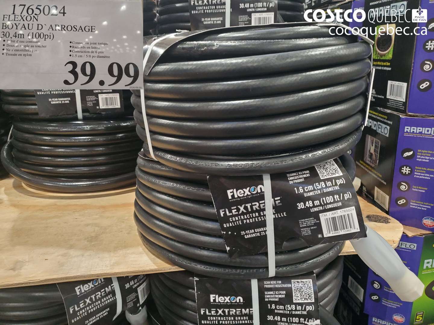 1765024 FLEXON BOYAU D'ARROSAGE 30.4M (100PI) $39.99