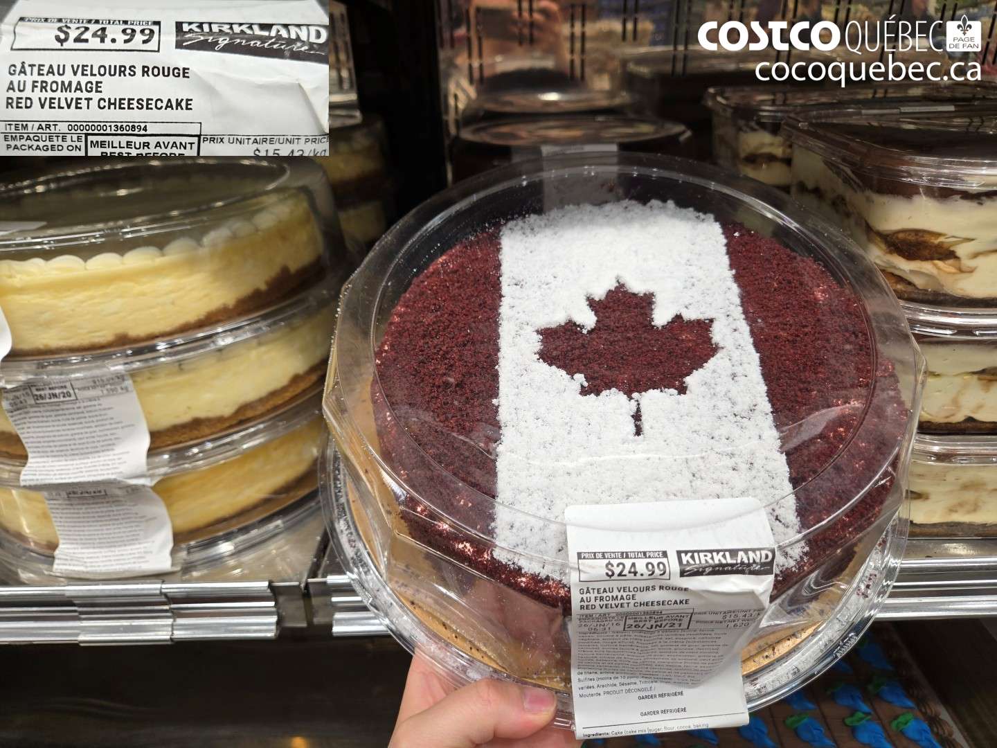 1360894 GÂTEAU VELOURS ROUGE AU FROMAGE RED VELVET CHEESECAKE $24.99