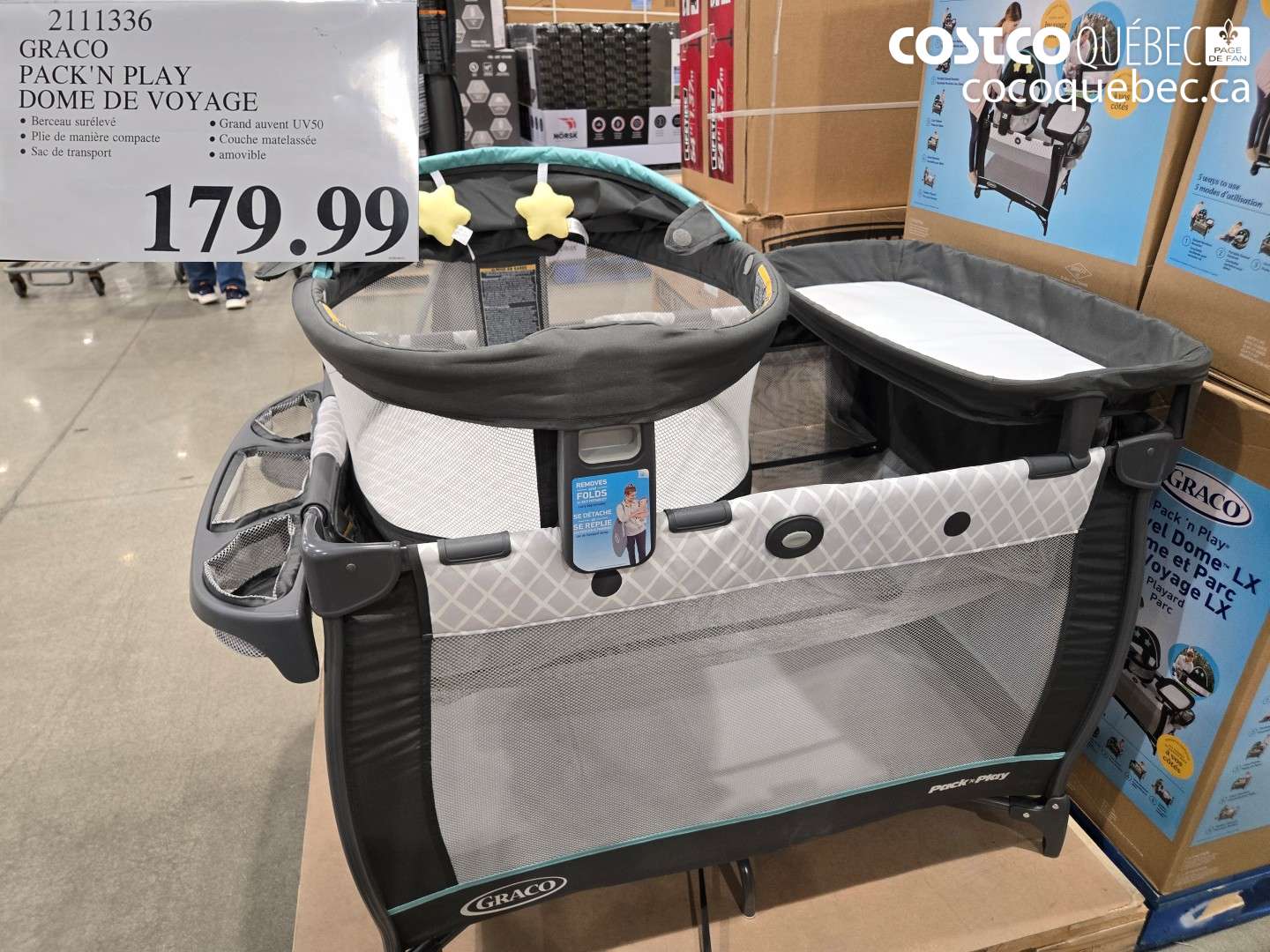 2111336 GRACO PACK'N PLAY DOME DE VOYAGE $179.99
