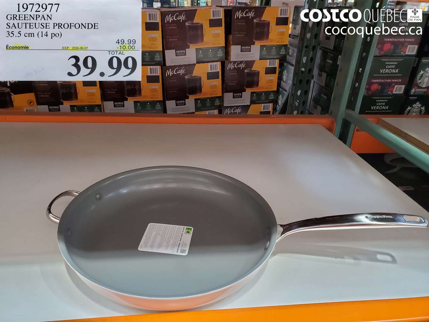1972977 GREENPAN SAUTEUSE PROFONDE 35.5 CM (14 PO) ($10.00 INSTANT SAVINGS EXPIRES ON 2026-06-07) $39.99