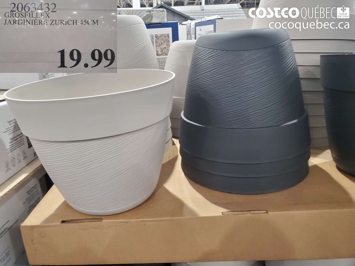 2063432 GROSFILLEX JARDINIÈRE ZURICH 45CM $19.99
