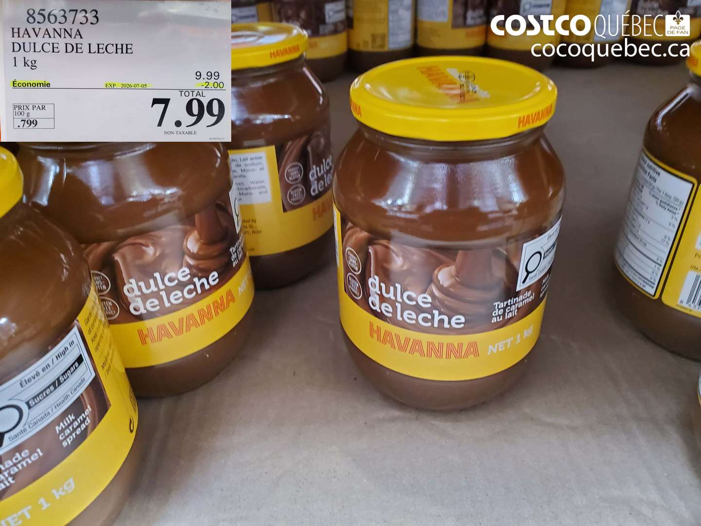 8563733 HAVANNA DULCE DE LECHE 1 KG ($2.00 INSTANT SAVINGS EXPIRES ON 2026-07-05) $7.99