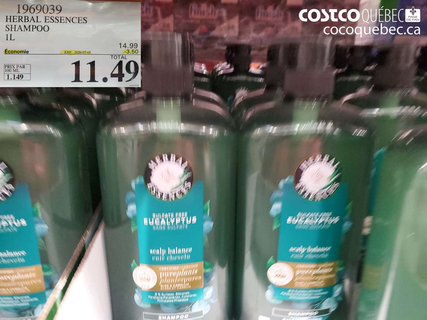 1969039 HERBAL ESSENCES SHAMPOO 1L ($3.50 INSTANT SAVINGS EXPIRES ON 2026-07-05) $11.49