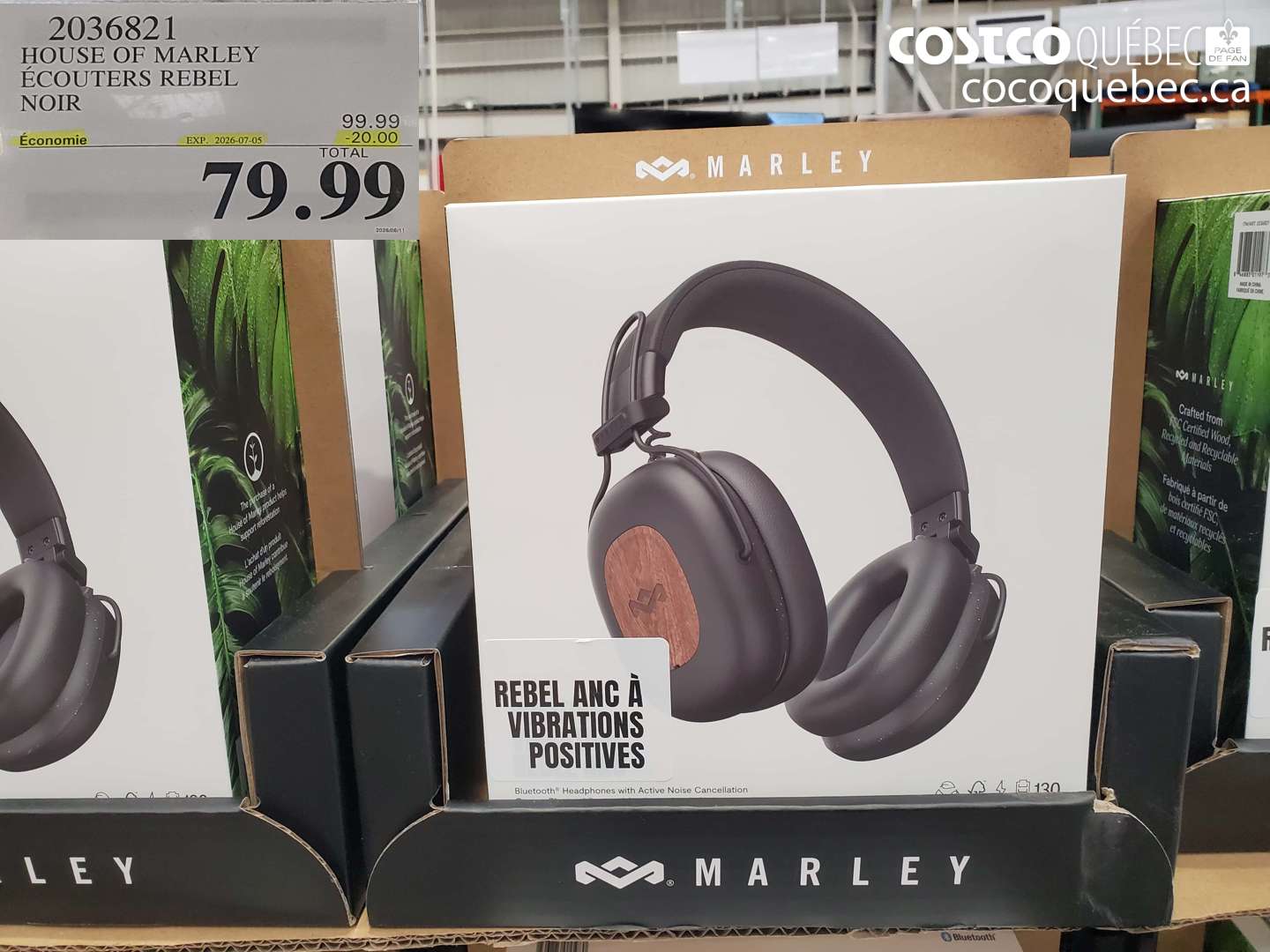 2036821 HOUSE OF MARLEY ÉCOUTERS REBEL NOIR ($20.00 INSTANT SAVINGS EXPIRES ON 2026-07-05) $79.99