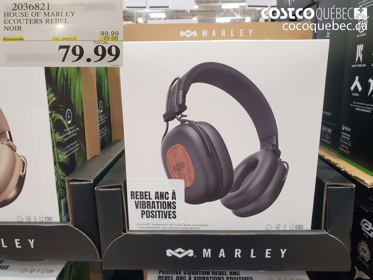 2036821 HOUSE OF MARLEY ÉCOUTERS REBEL NOIR ($20.00 INSTANT SAVINGS EXPIRES ON 2026-07-05) $79.99