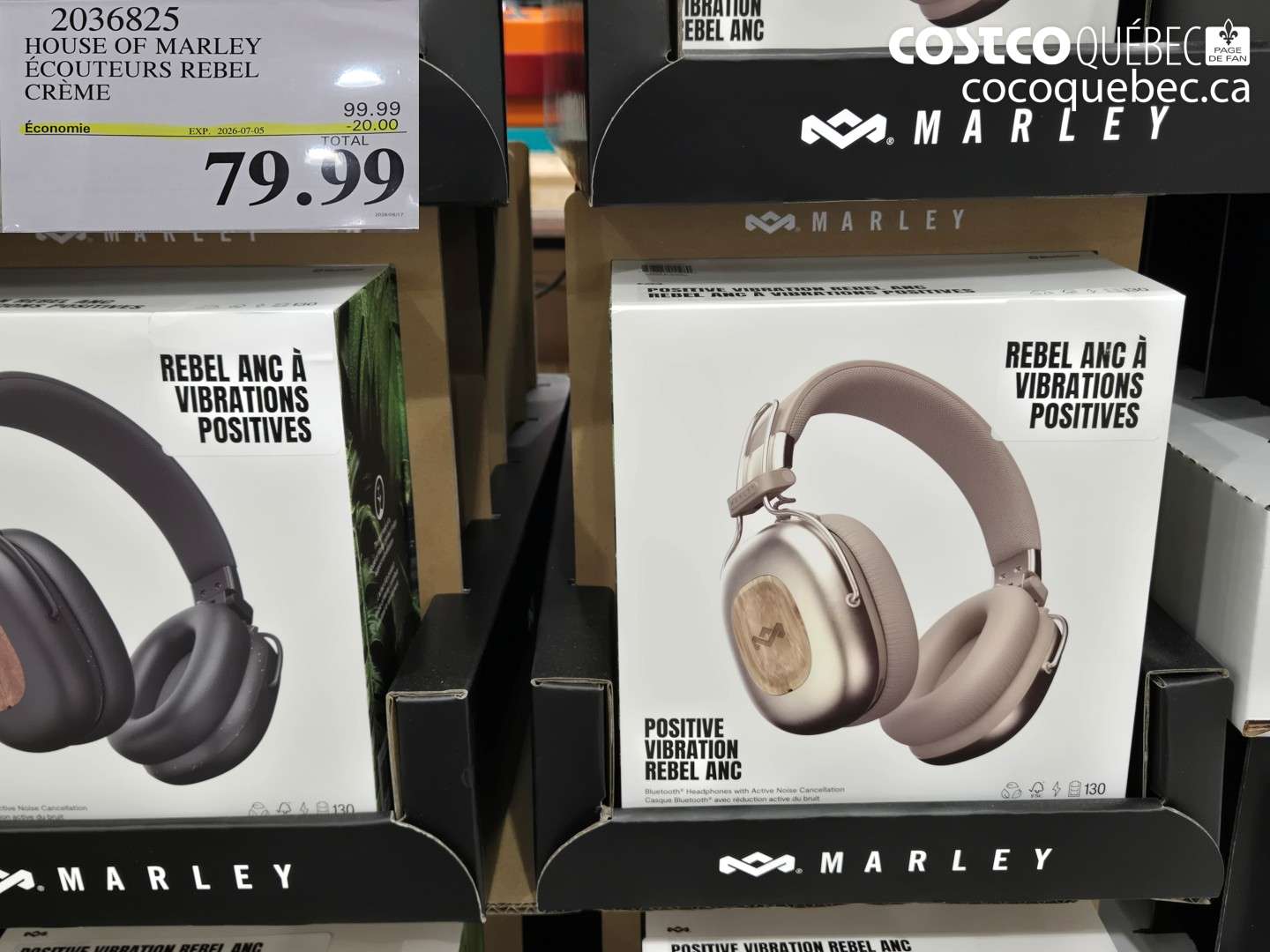 2036825 HOUSE OF MARLEY ÉCOUTEURS REBEL CRÈME ($20.00 INSTANT SAVINGS EXPIRES ON 2026-07-05) $79.99