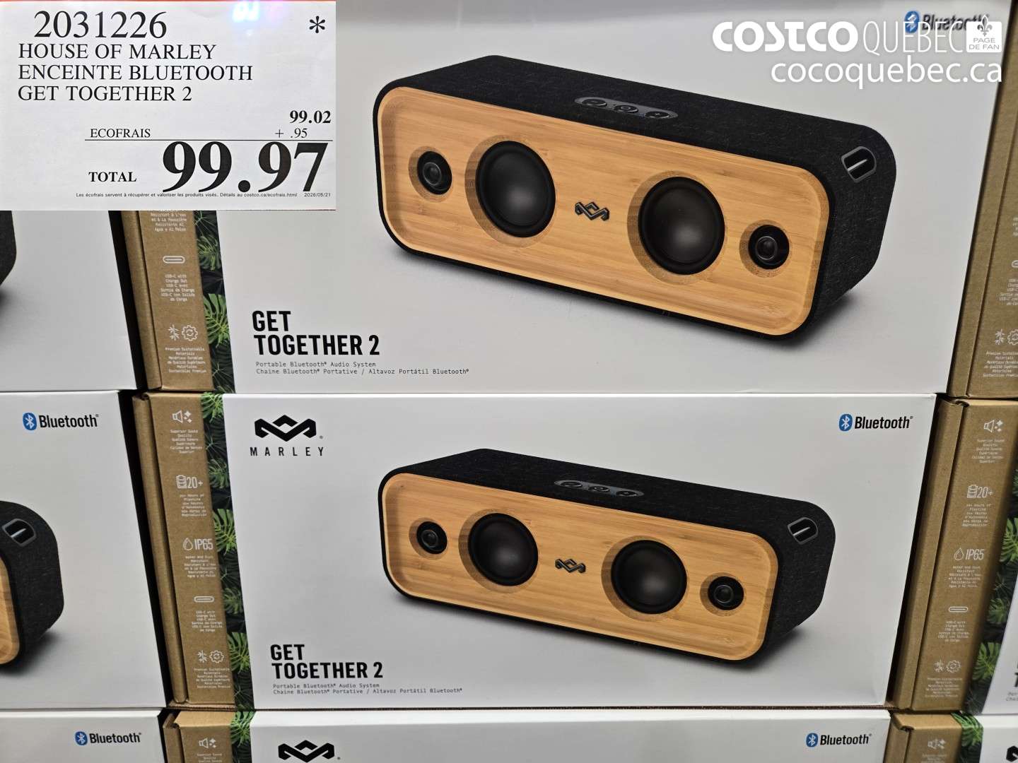 2031226 HOUSE OF MARLEY ENCEINTE BLUETOOTH GET TOGETHER 2 $99.97
