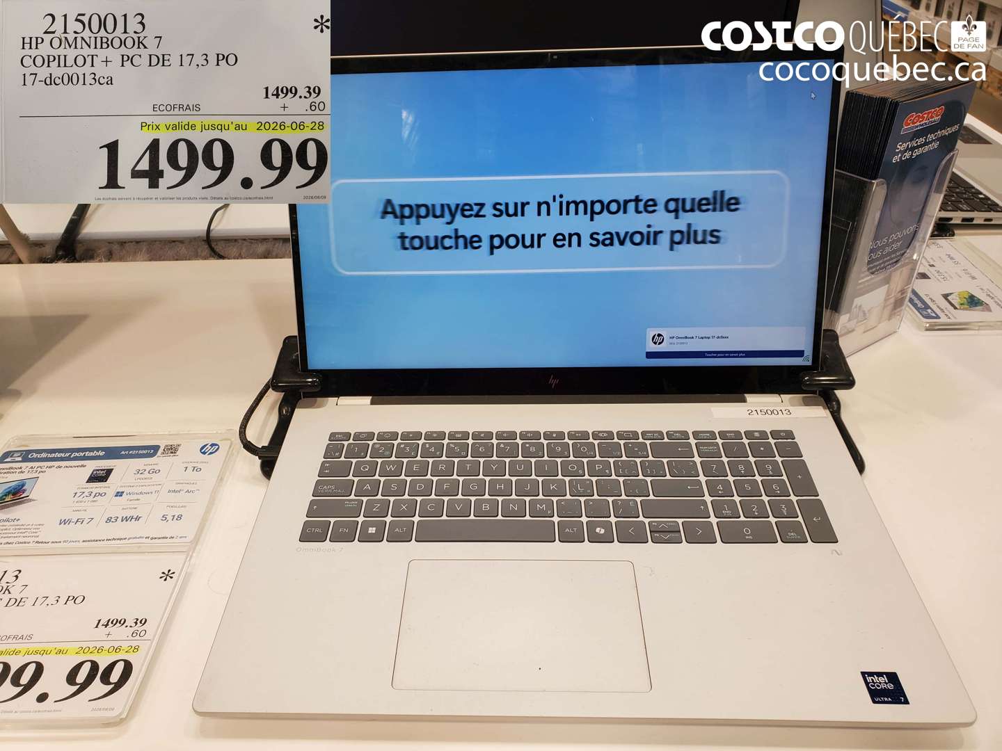 2150013 HP OMNIBOOK 7 COPILOT+ PC DE 17.3 PO (EXPIRES ON 2026-06-28) $1499.99