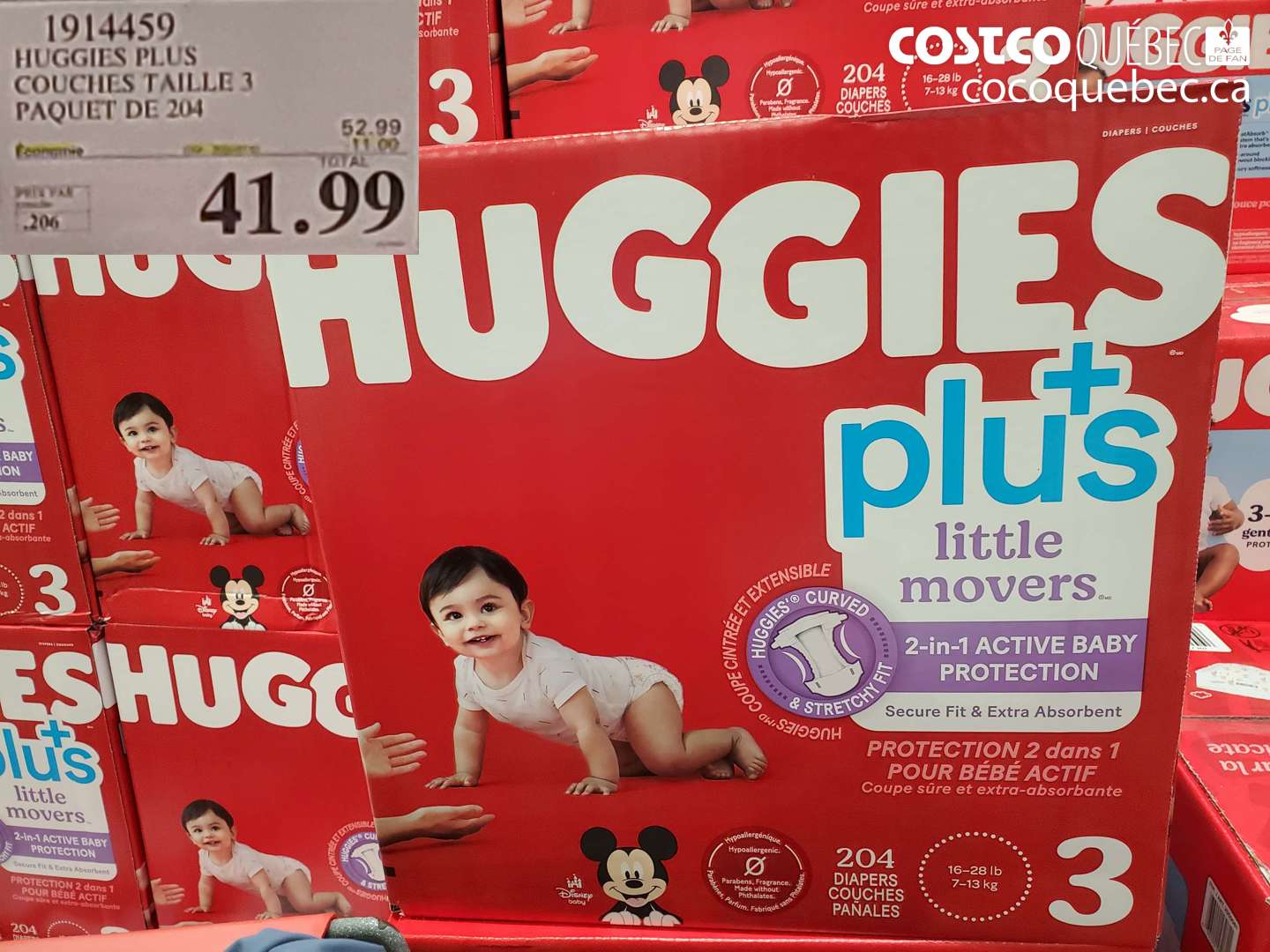 1914459 HUGGIES PLUS COUCHES TAILLE 3 PAQUET DE 204 ($11.00 INSTANT SAVINGS EXPIRES ON 2026-07-05) $41.99