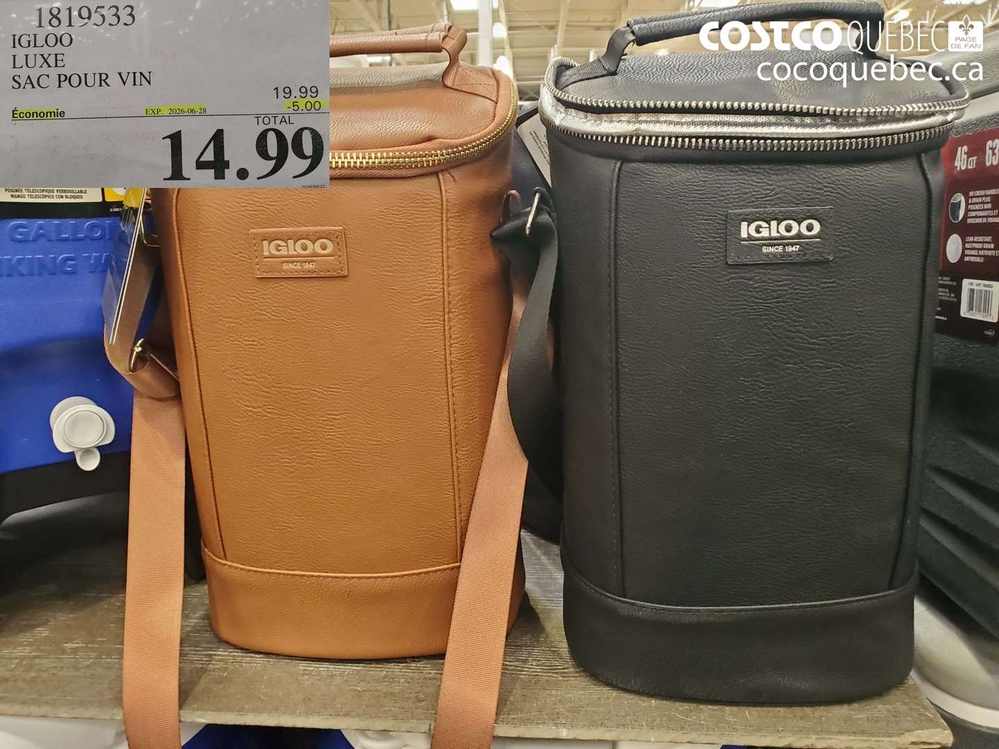 1819533 IGLOO LUXE SAC POUR VIN ($5.00 INSTANT SAVINGS EXPIRES ON 2026-06-28) $14.99