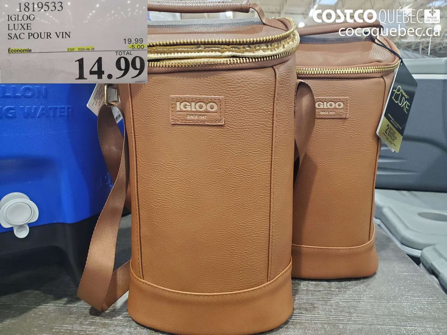 1819533 IGLOO LUXE SAC POUR VIN ($5.00 INSTANT SAVINGS EXPIRES ON 2026-06-28) $14.99