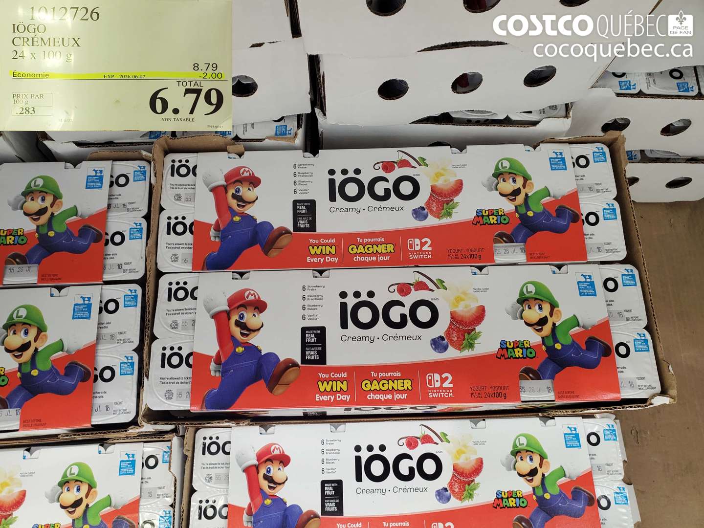 1012726 IÖGO CRÉMEUX 24 X 100 G ($2.00 INSTANT SAVINGS EXPIRES ON 2026-06-07) $6.79