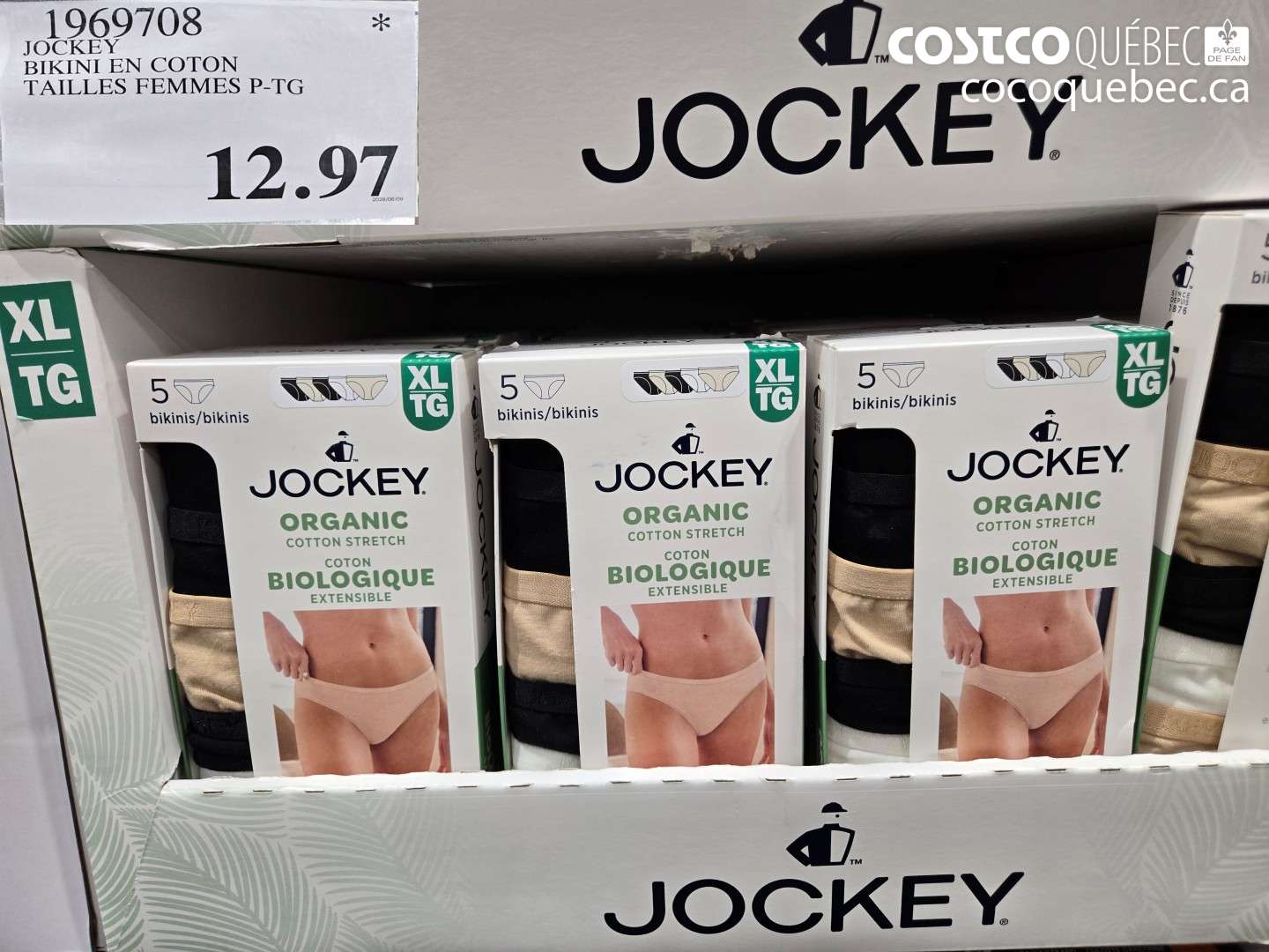 1969708 JOCKEY BIKINI EN COTON TAILLES FEMMES P-TG $12.97