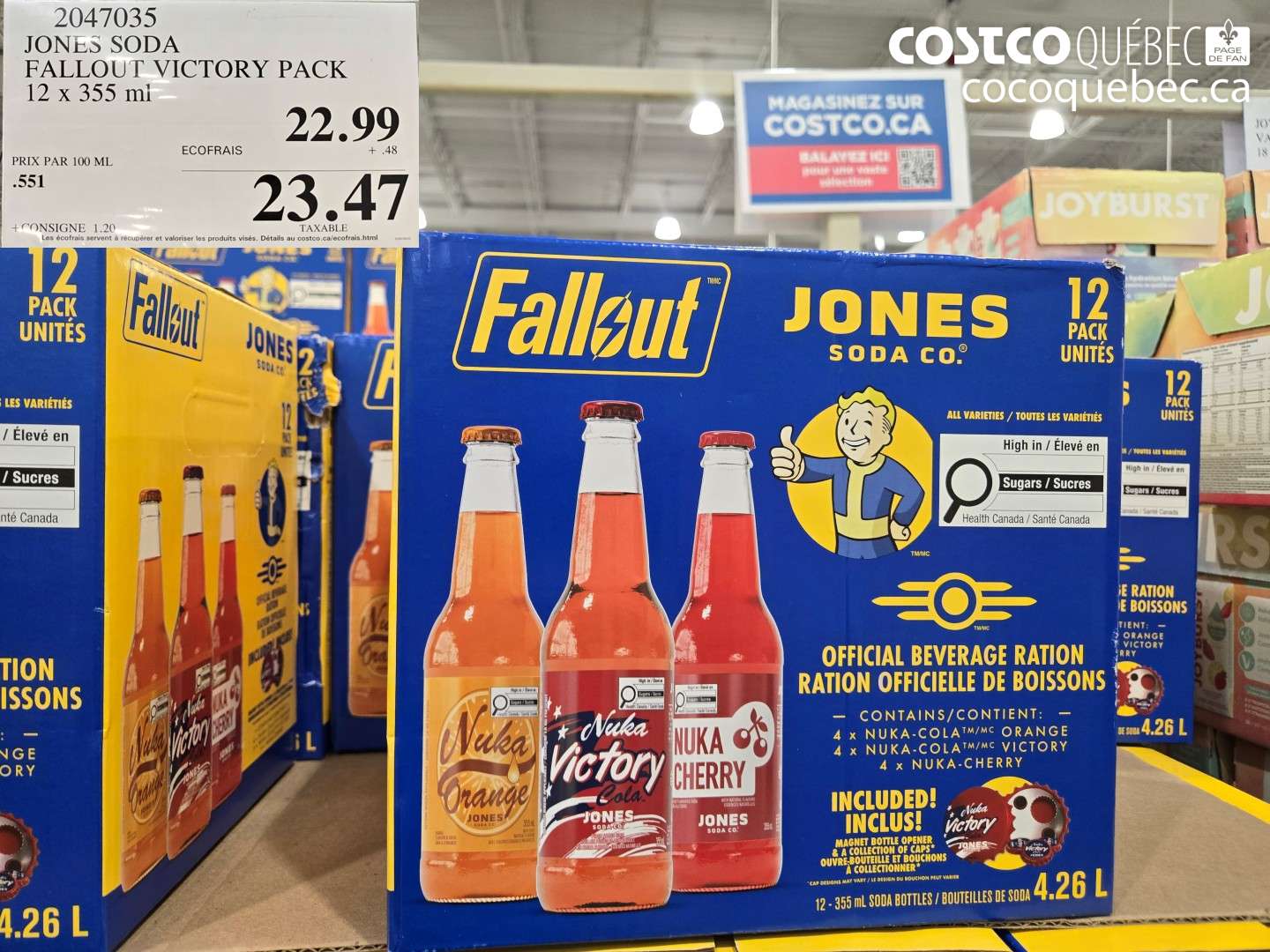 2047035 JONES SODA FALLOUT VICTORY PACK $23.47