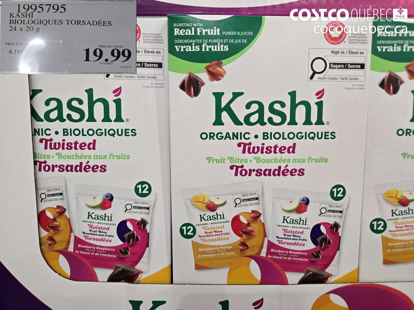 1995795 KASHI BIOLOGIQUES TORSADÉES $19.99