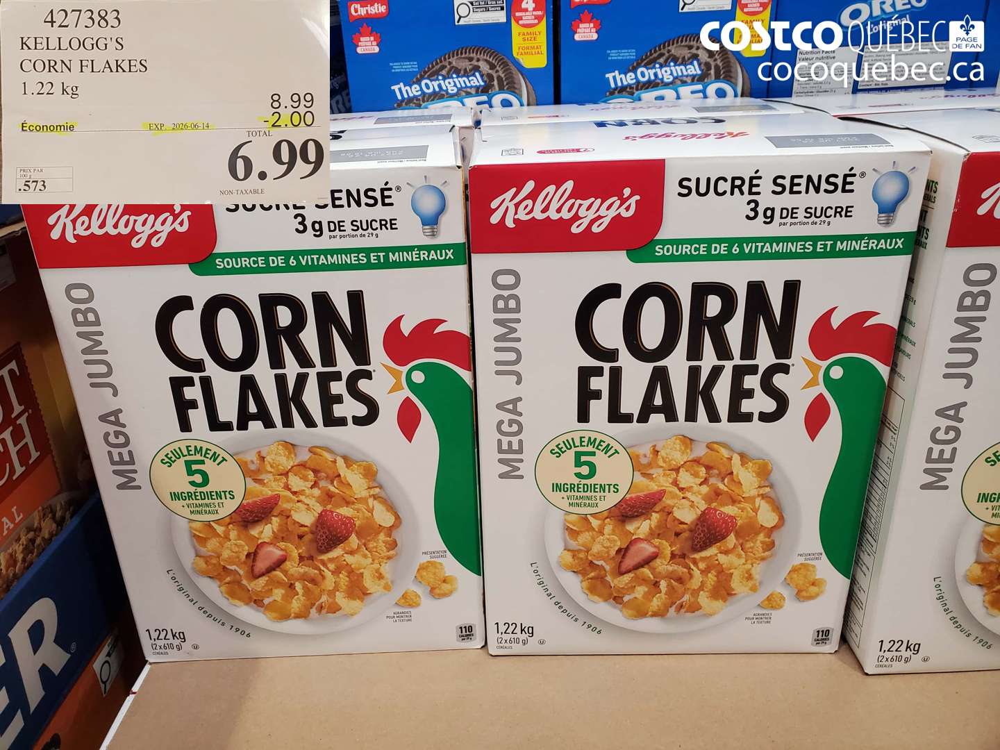 427383 KELLOGG'S CORN FLAKES 1.22 KG ($2.00 INSTANT SAVINGS EXPIRES ON 2026-06-14) $6.99
