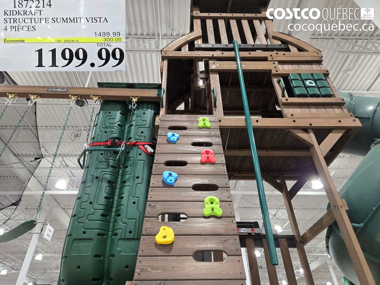 1872214 KIDKRAFT STRUCTURE SUMMIT VISTA 4 PIÈCES ($300.00 INSTANT SAVINGS EXPIRES ON 2026-06-14) $1199.99
